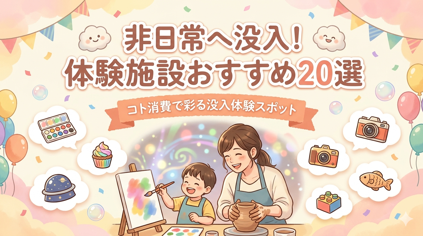 【非日常へ没入】全国のおすすめ体験型施設20選！コト消費で彩る休日