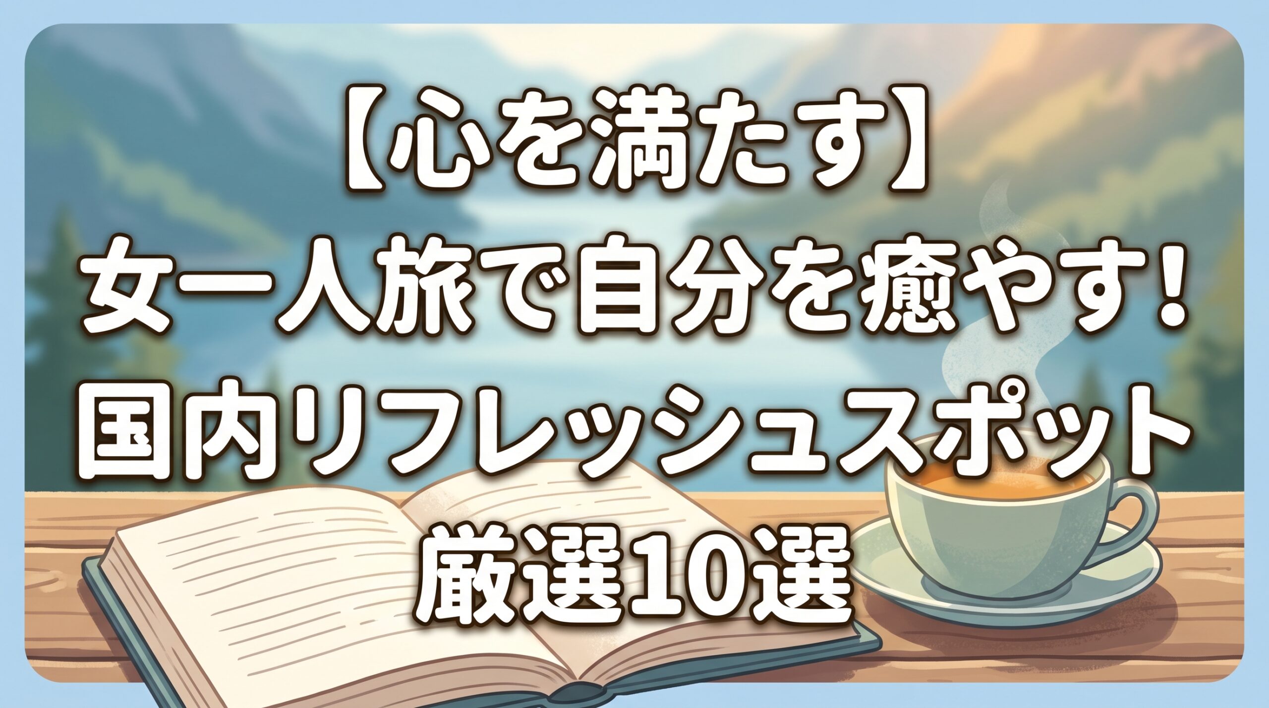 【心を満たす】女一人旅で自分を癒やす！国内リフレッシュスポット厳選10選