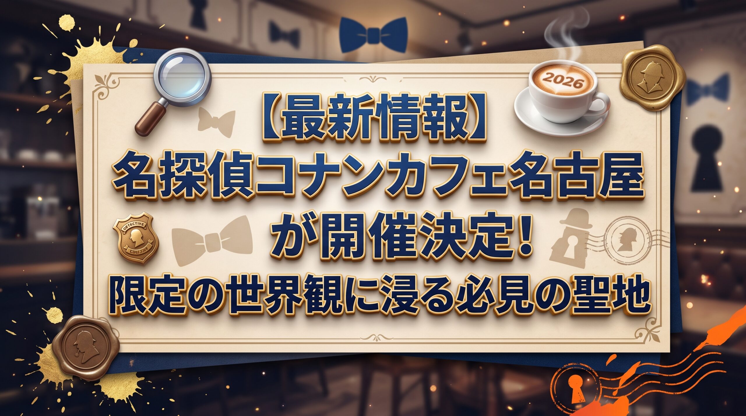 【最新情報】名探偵コナンカフェ名古屋が開催決定！限定の世界観に浸る必見の聖地