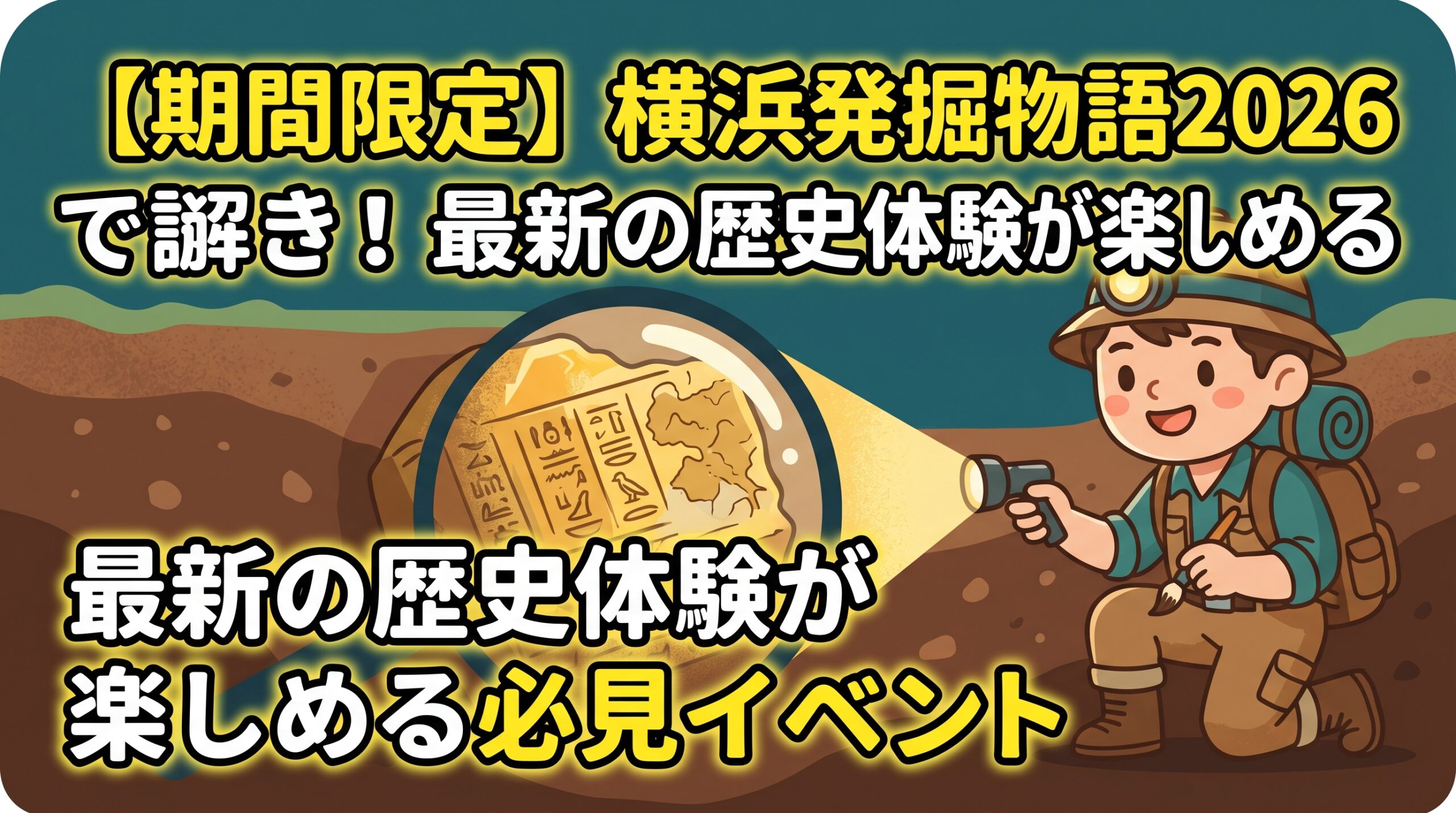 【期間限定】横浜発掘物語2026で謎解き！最新の歴史体験が楽しめる必見イベント