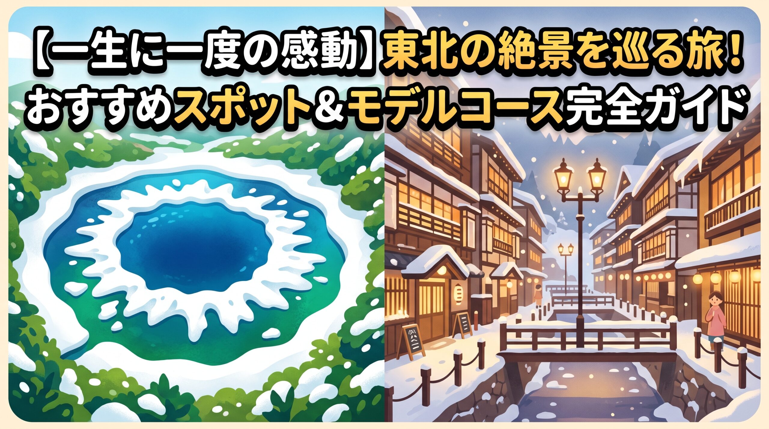 【一生に一度の感動】東北の絶景を巡る旅！おすすめスポット＆モデルコース完全ガイド