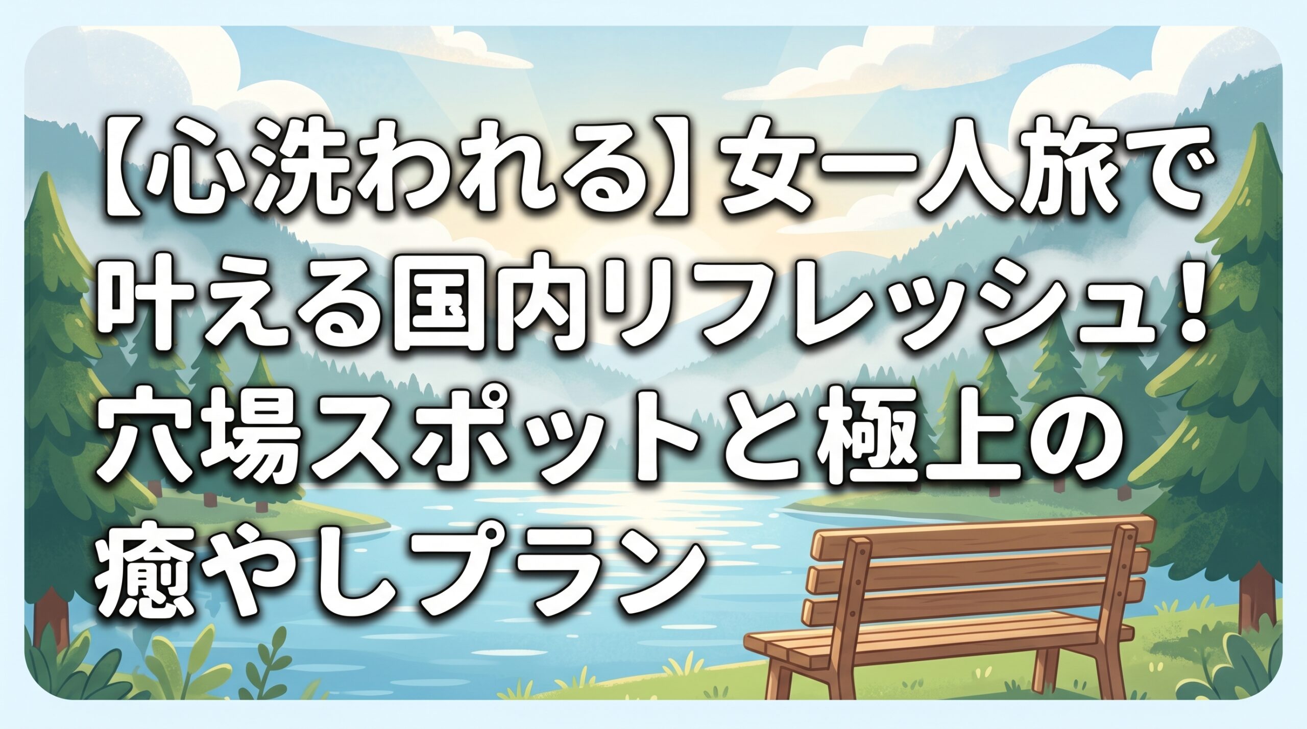【心洗われる】女一人旅で叶える国内リフレッシュ！穴場スポットと極上の癒やしプラン