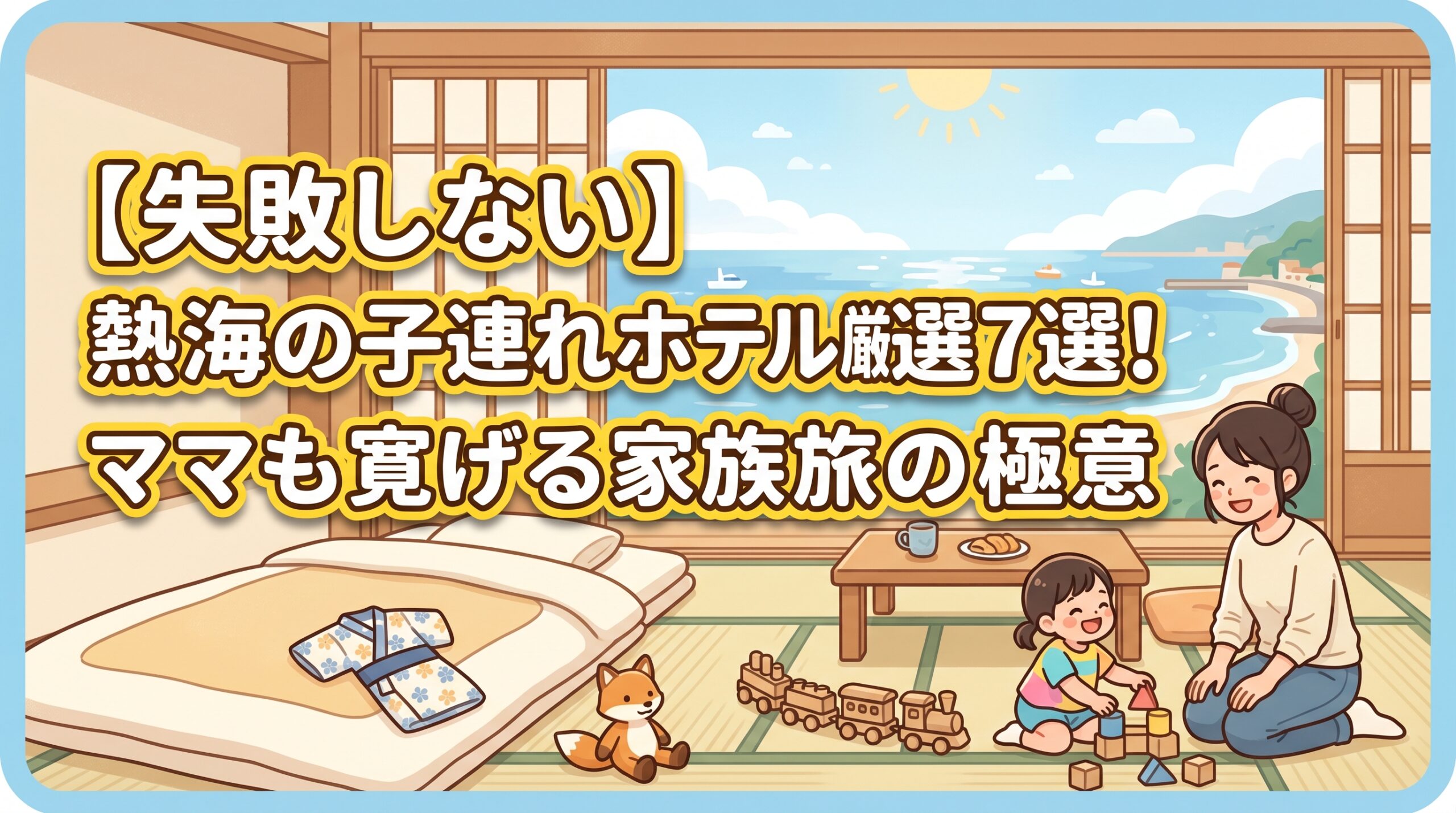 【失敗しない】熱海の子連れホテル厳選7選！ママも寛げる家族旅の極意