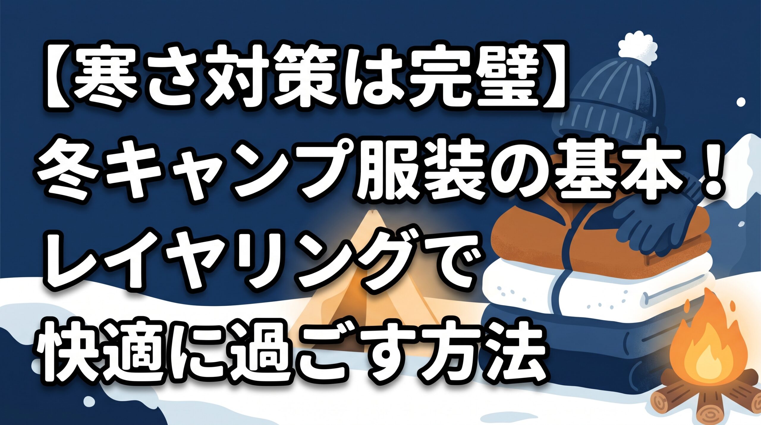 【寒さ対策は完璧】冬キャンプ服装の基本！レイヤリングで快適に過ごす方法