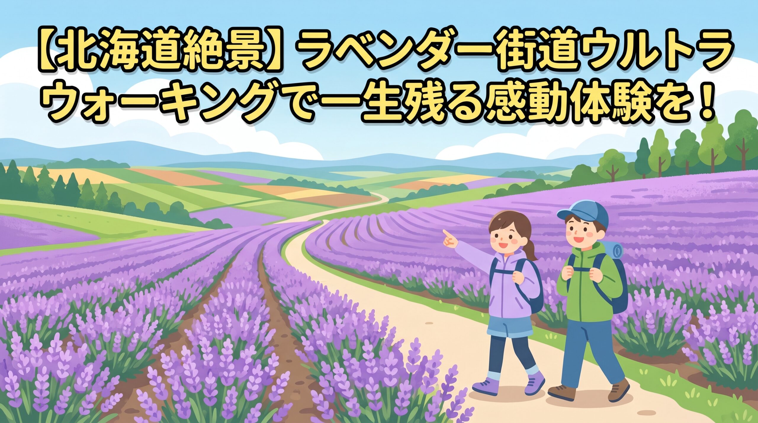 【北海道絶景】ラベンダー街道ウルトラウォーキングで一生残る感動体験を！