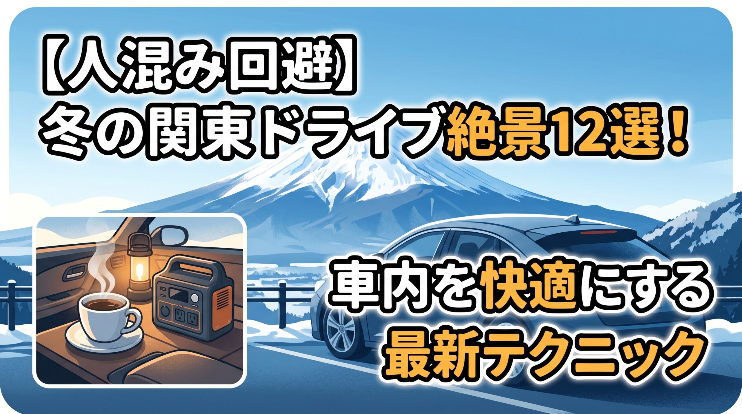 【人混み回避】冬の関東ドライブ絶景12選！車内を快適にする最新テクニック
