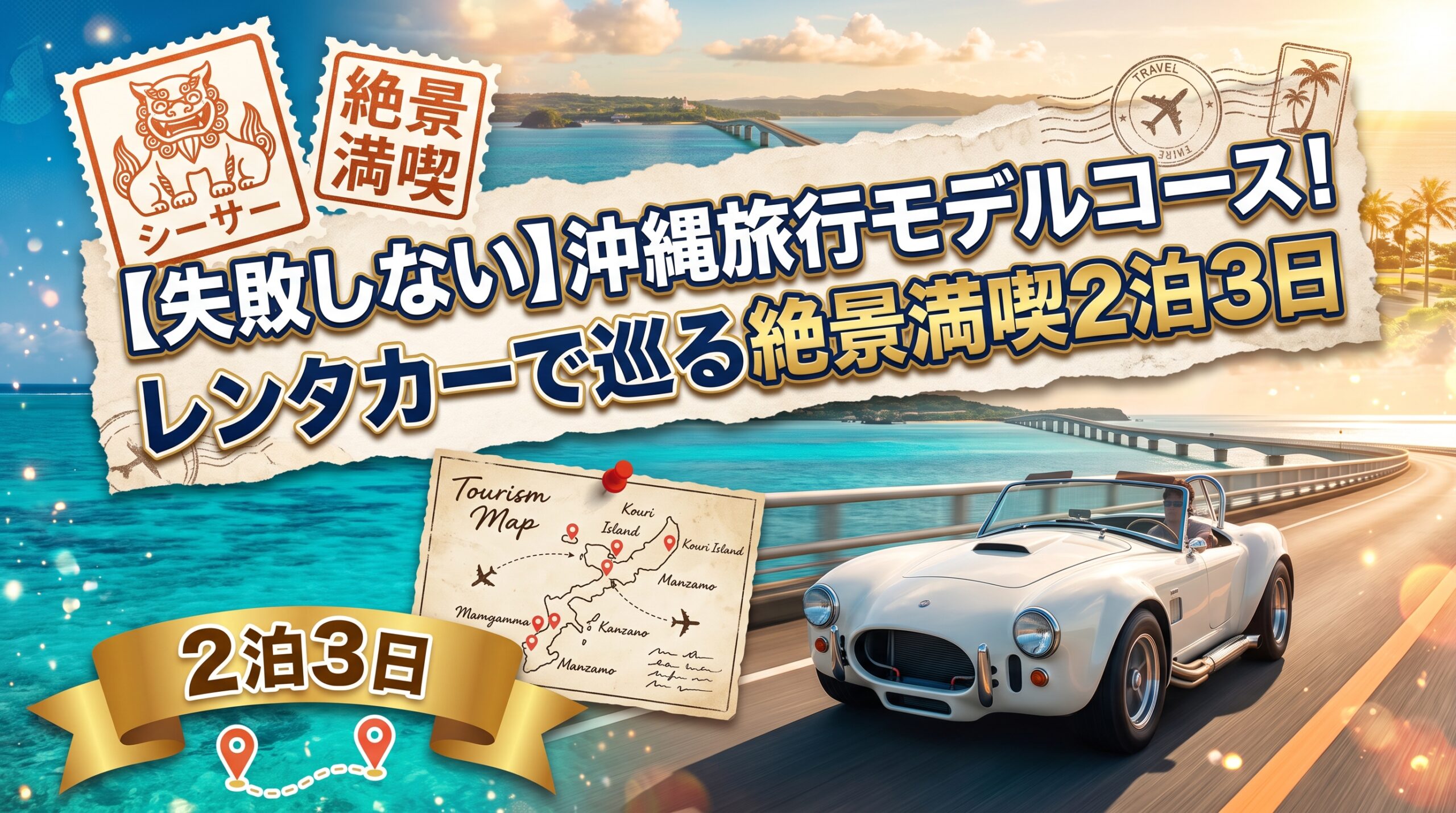 失敗しない沖縄旅行モデルコースレンタカーで巡る絶景満喫2泊3日