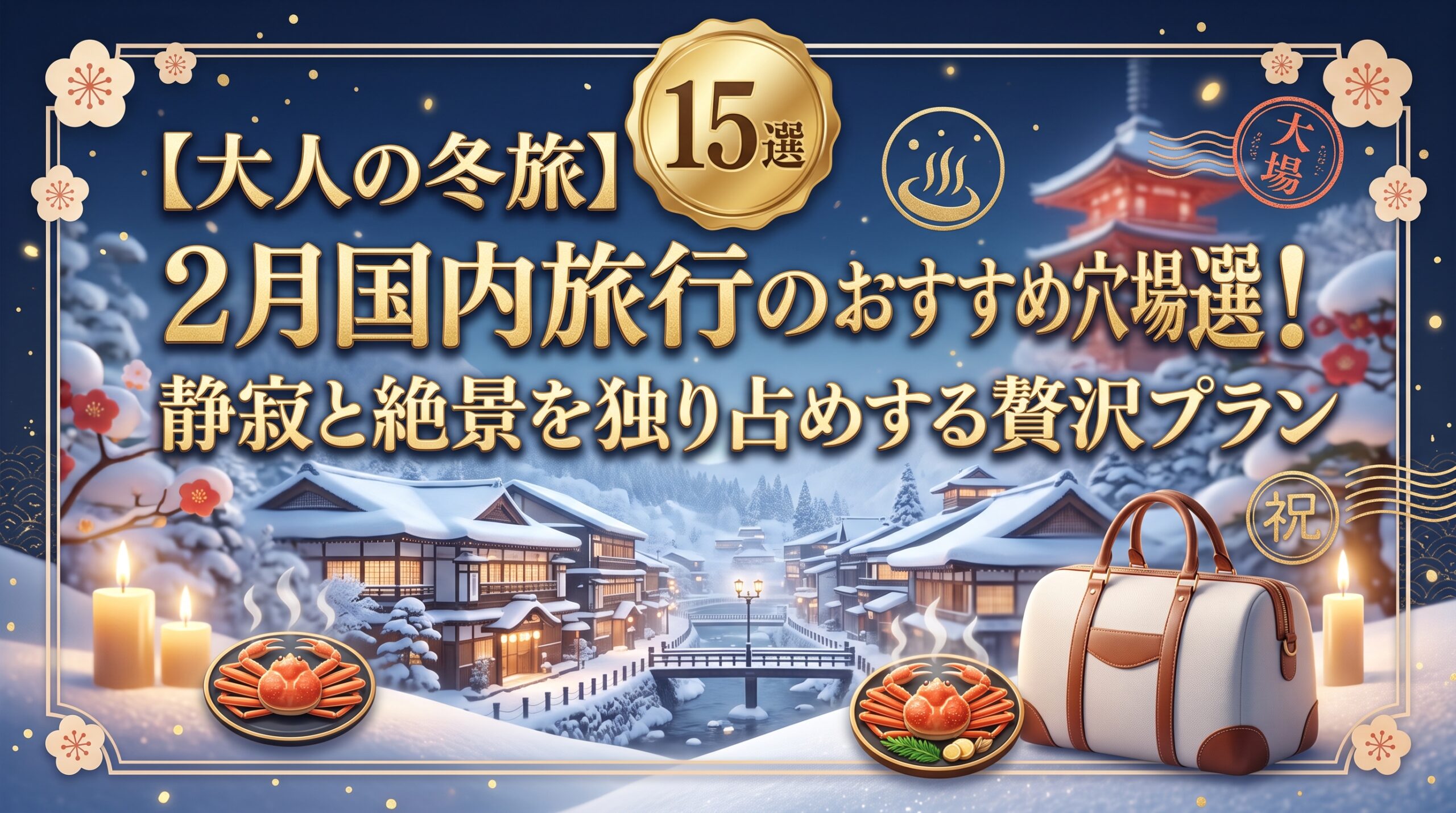 大人の冬旅2月国内旅行のおすすめ穴場15選静寂と絶景を独り占めする贅沢プラン