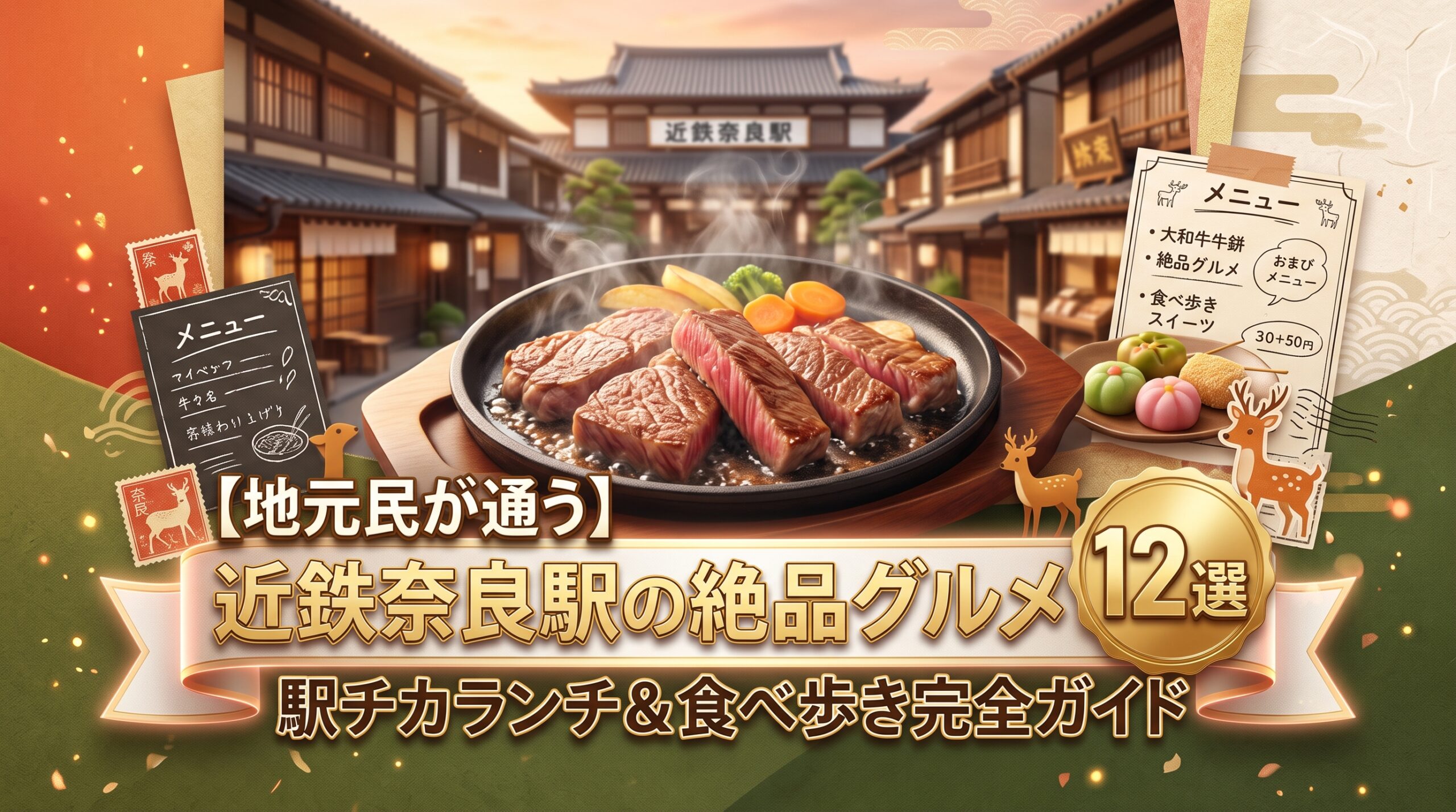 地元民が通う近鉄奈良駅の絶品グルメ12選駅チカランチ＆食べ歩き完全ガイド