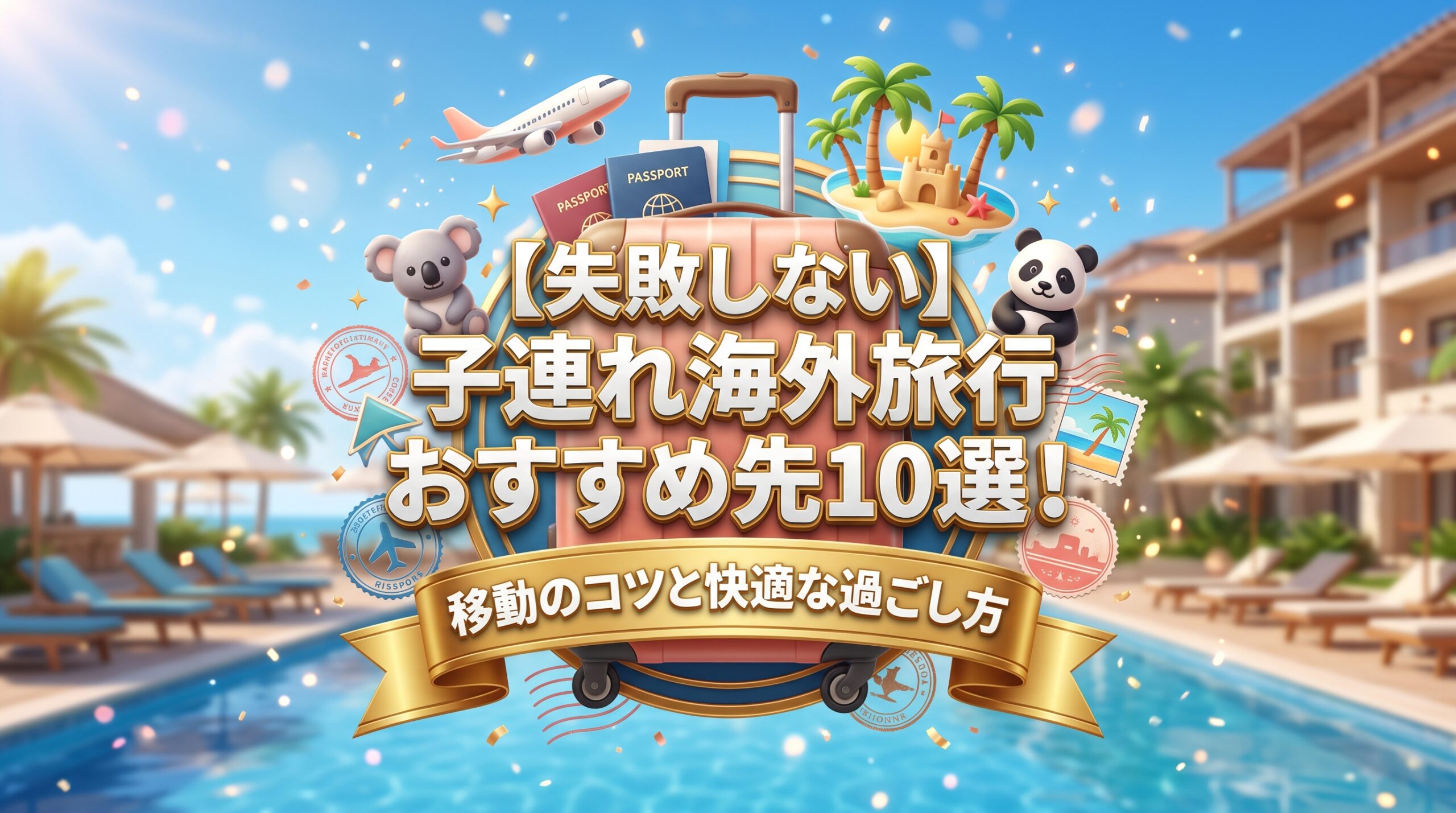 失敗しない子連れ海外旅行おすすめ先10選移動のコツと快適な過ごし方