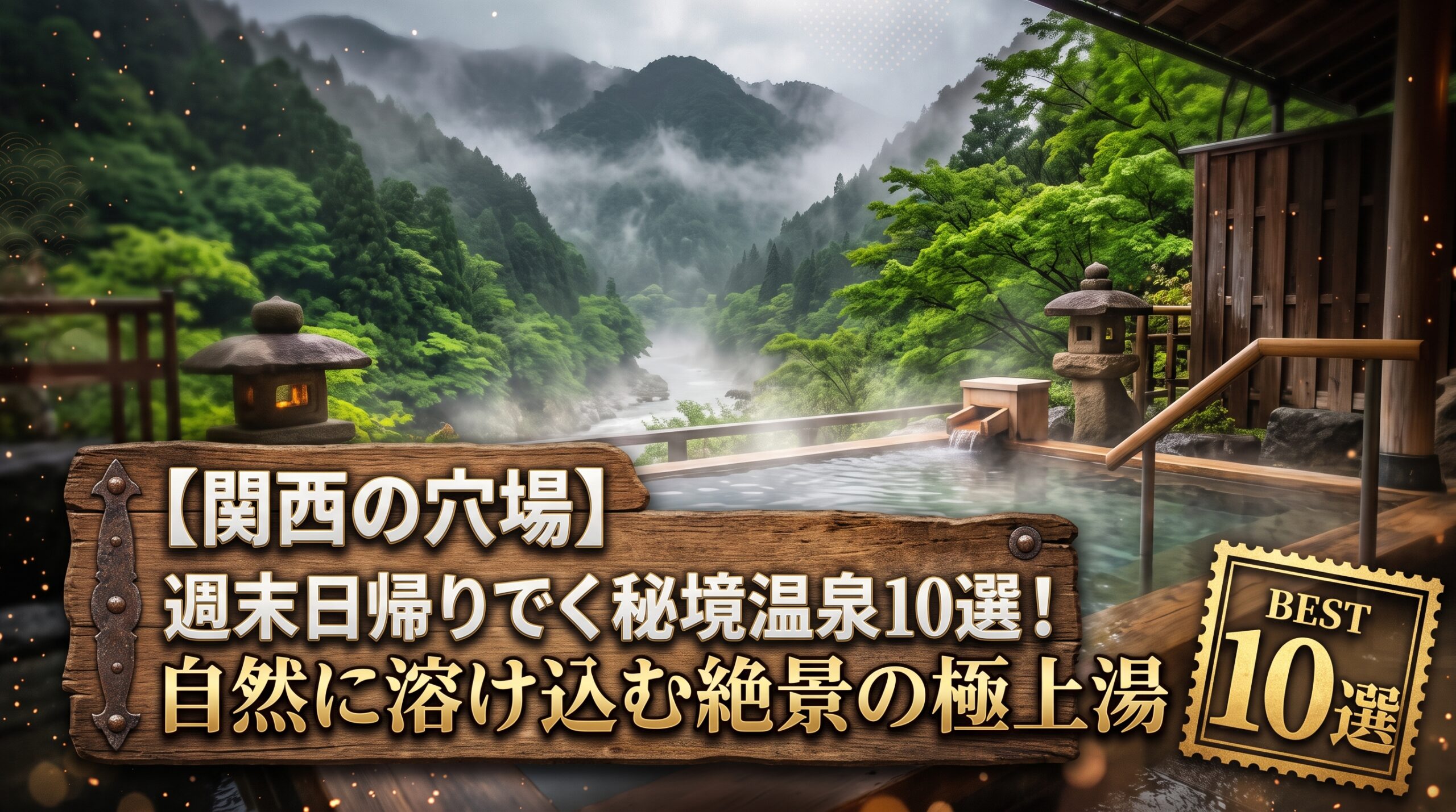 関西の穴場週末日帰りで行く秘境温泉10選自然に溶け込む絶景の極上湯