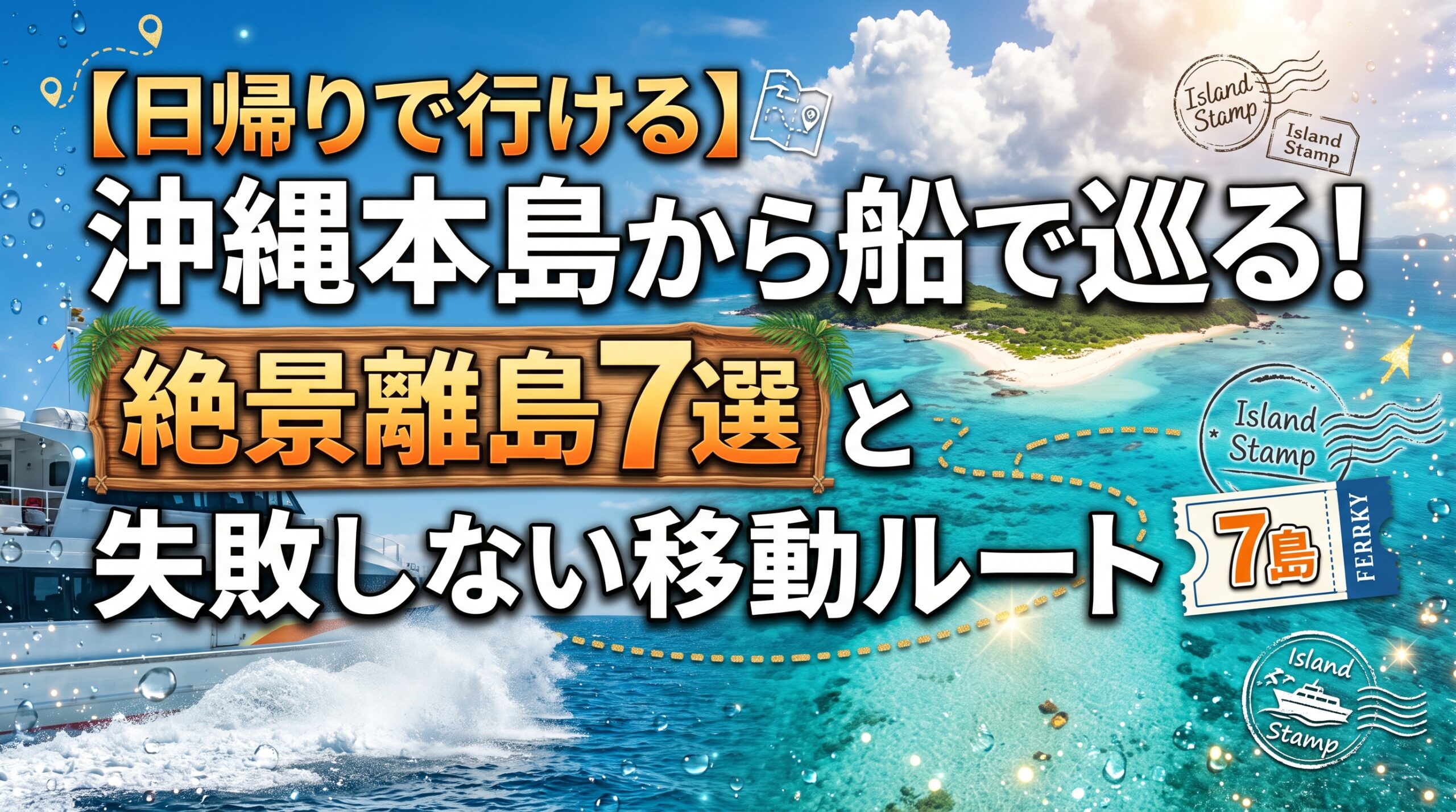 日帰りで行ける沖縄本島から船で巡る絶景離島7選と失敗しない移動ルート
